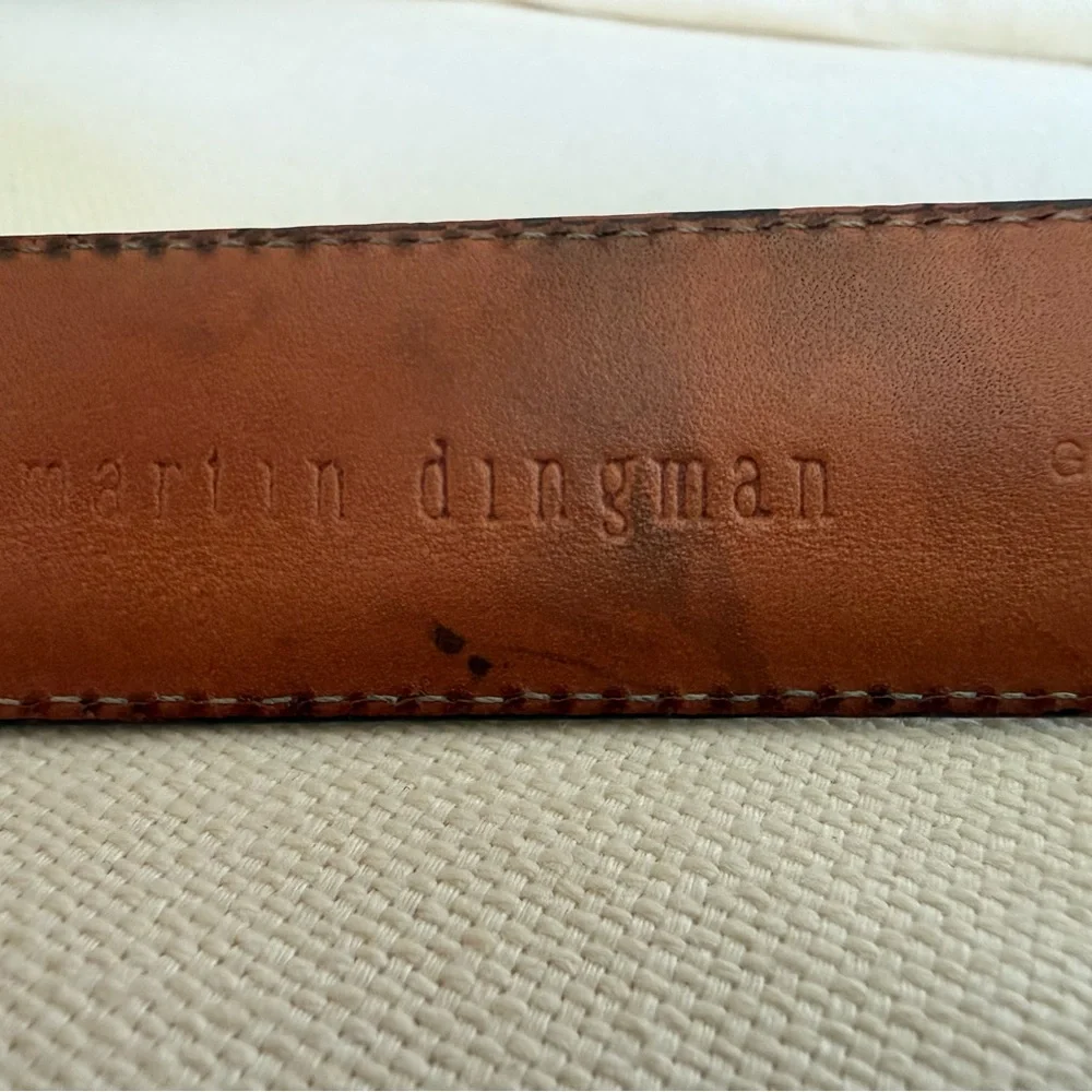 Martin Dingman Brown Leather Men’s Belt Size 32